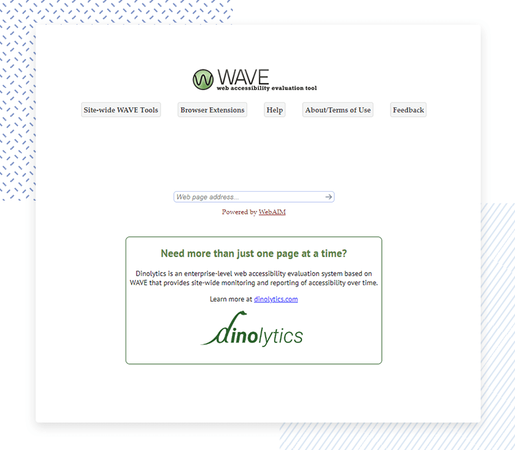 Accessibility testing for websites - WAVE
