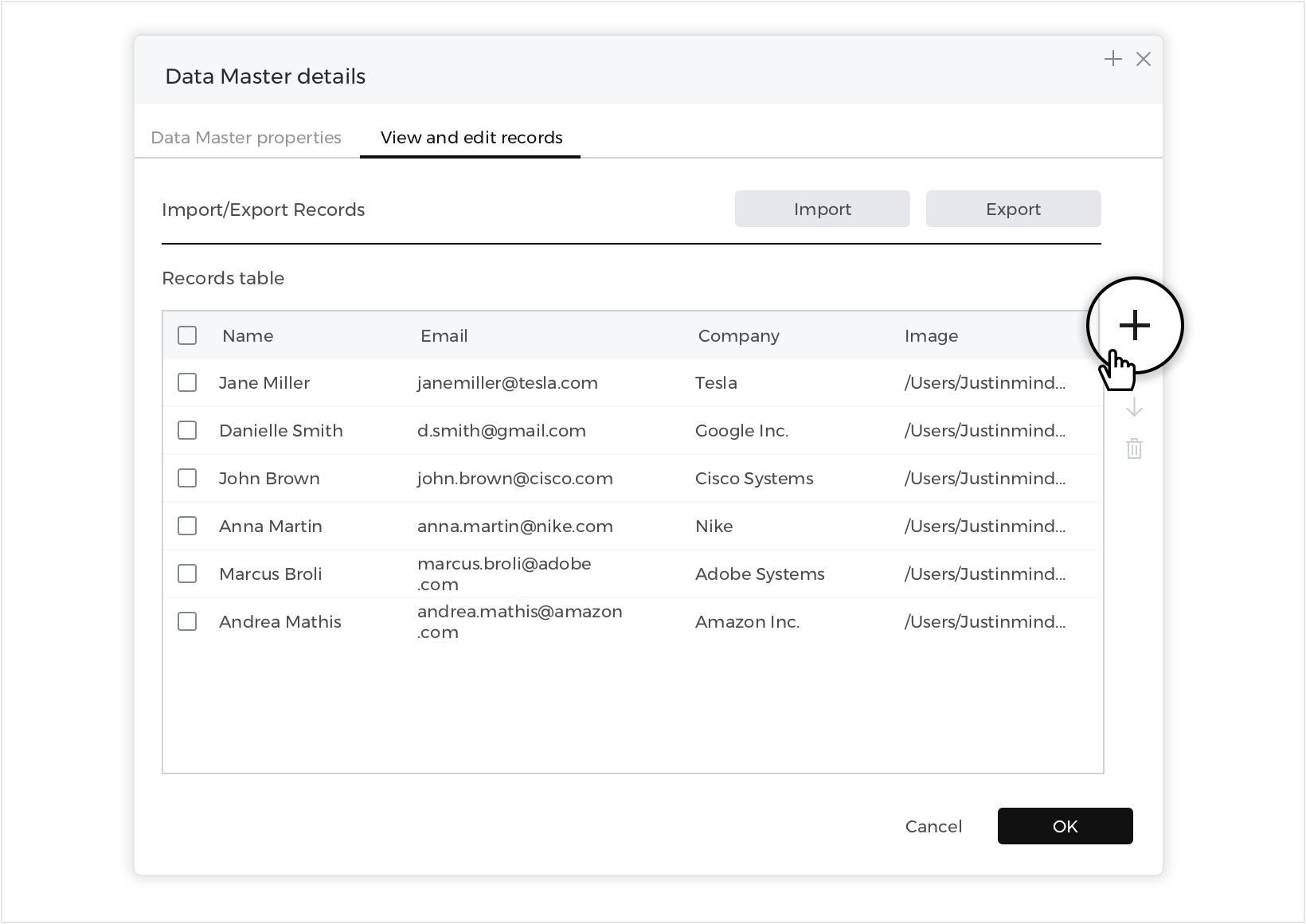 simulate data grid