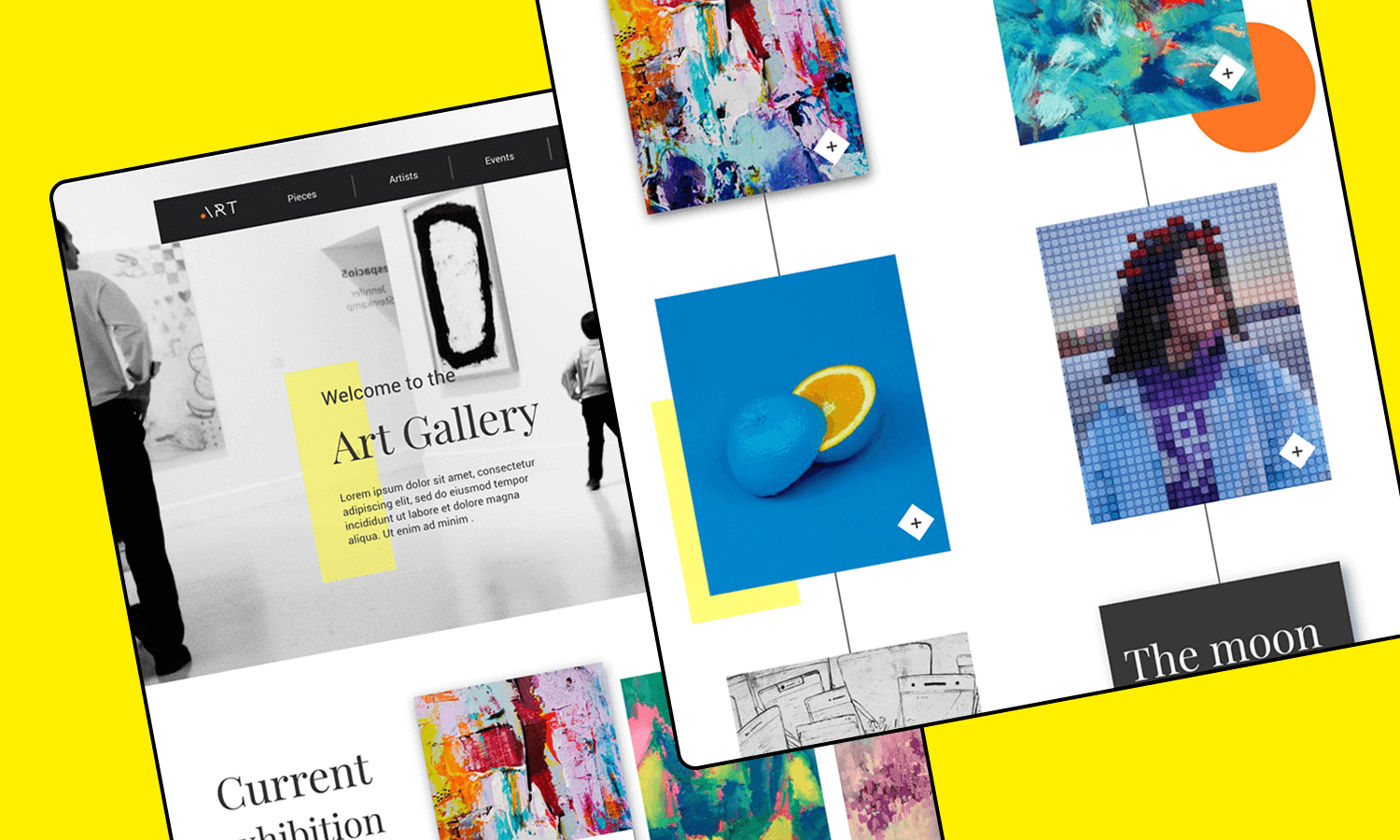 art gallery website for ui by justinmind