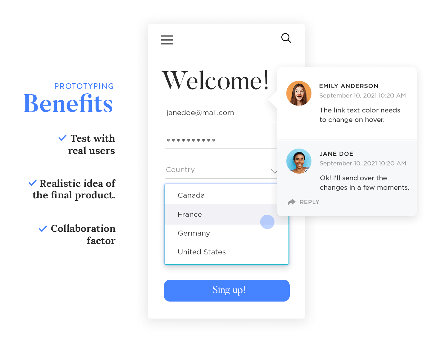 diagram showing the many benefits of prototyping in ux design