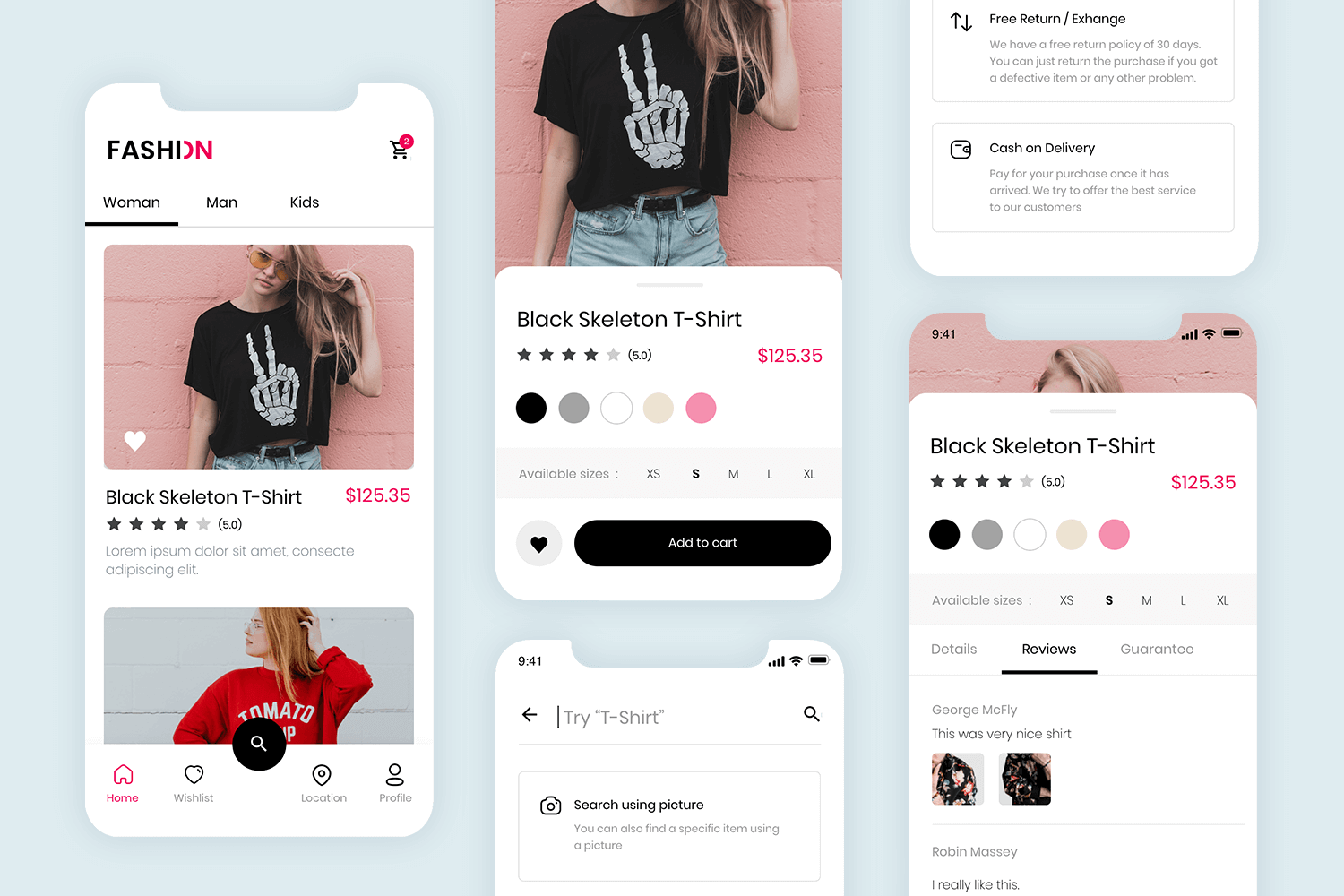 fashion store mockup for app