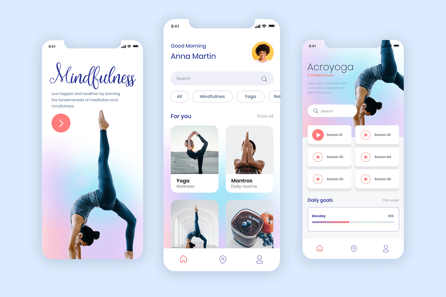 mobile app mocku[p for guided meditation