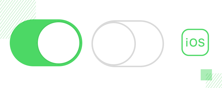 ios toggle design with the ui kit