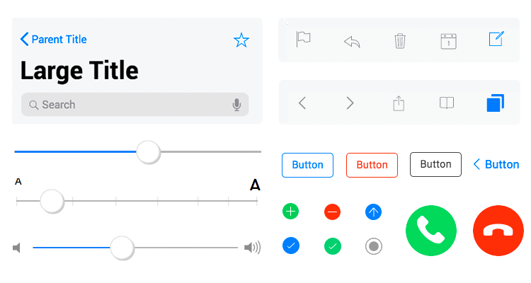 ios ui kit for slider design