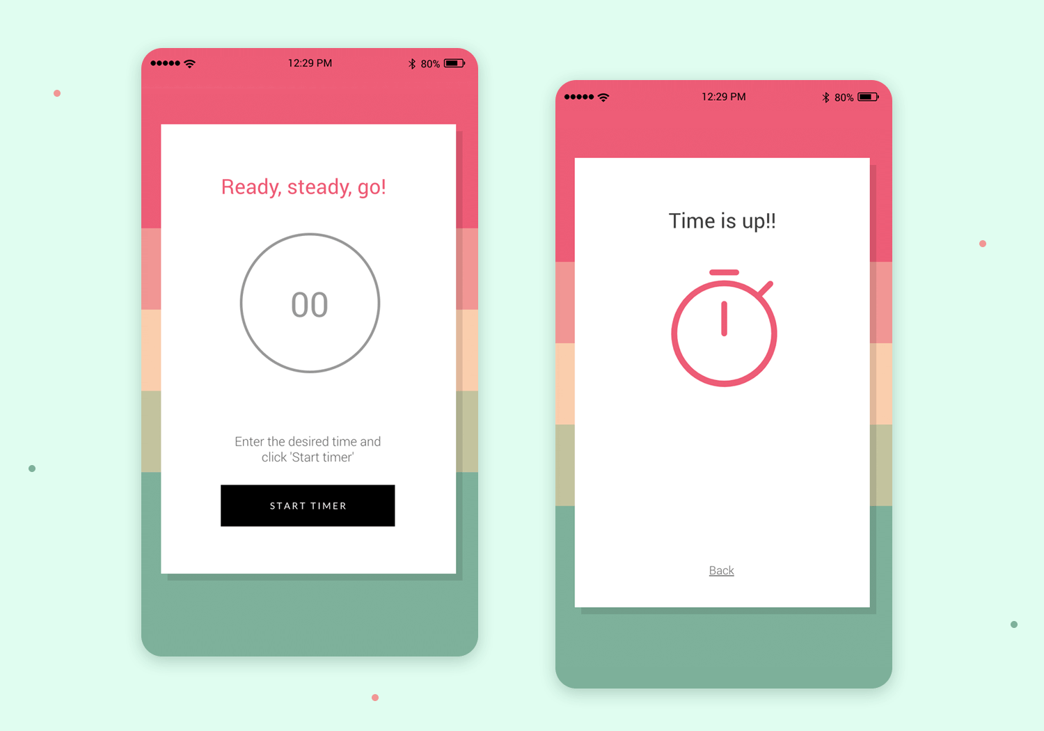 countdown app mobile mockup