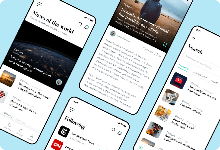 editorial news app template