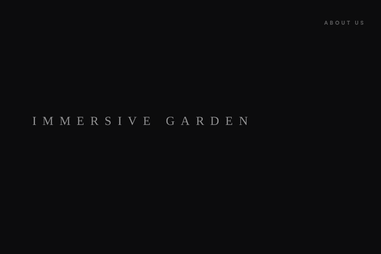 Parallax effect website scrolling - Immersive Garden