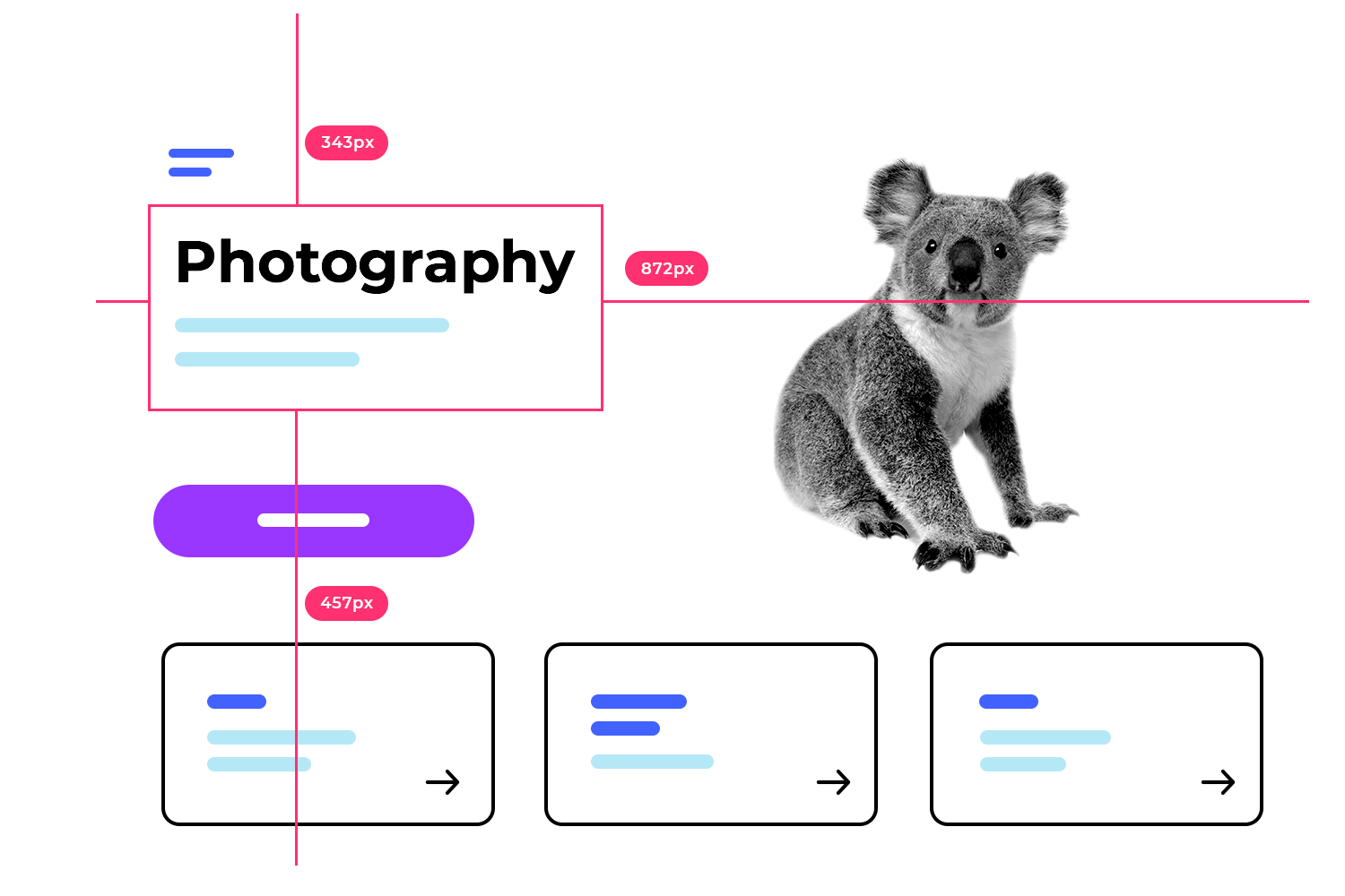 Line up multiple elements with smart guides - Justinmind