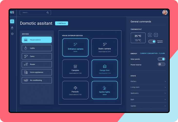 smart home dashboard template 