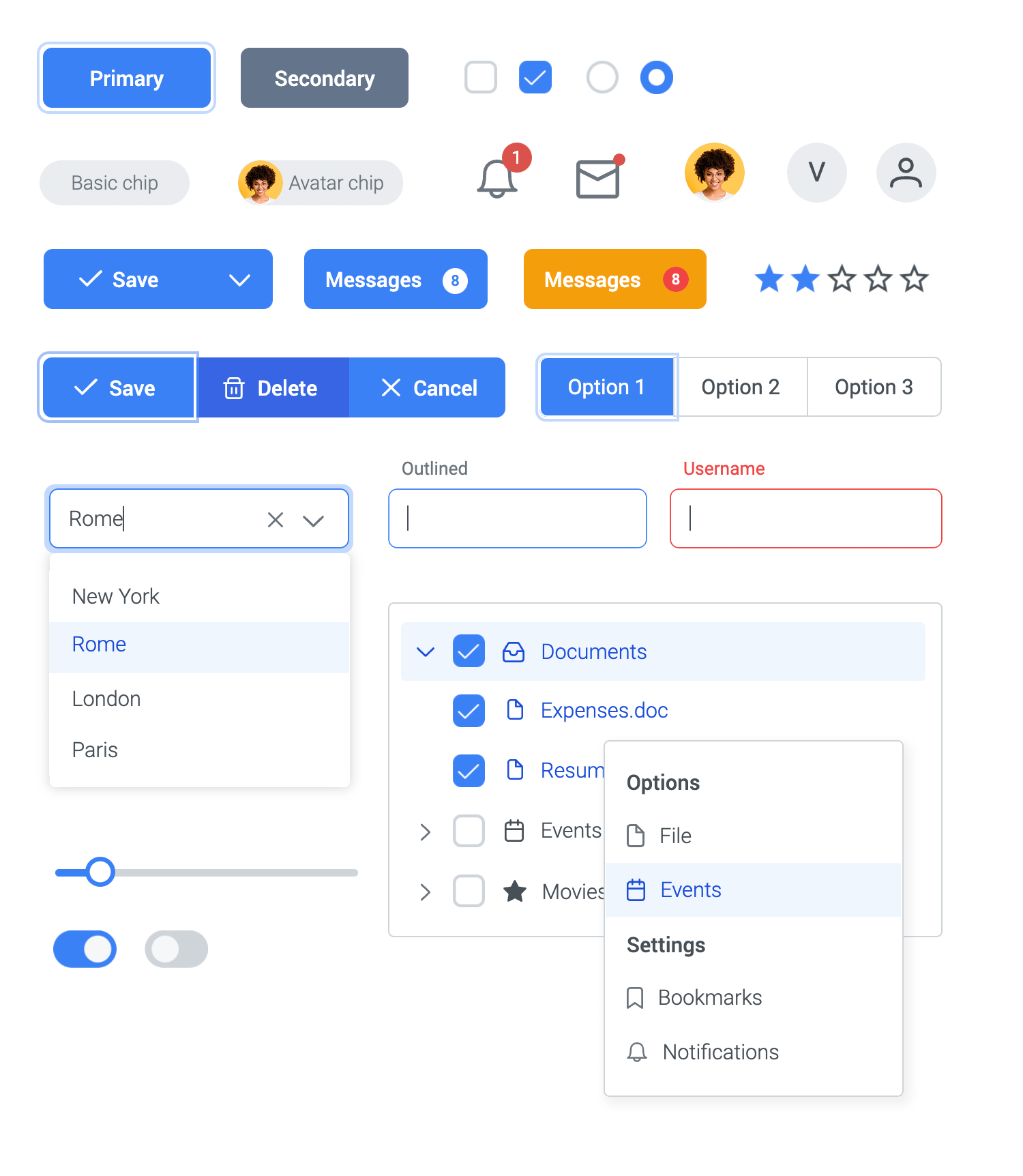 UI layout design with Justinmind's Primefaces library