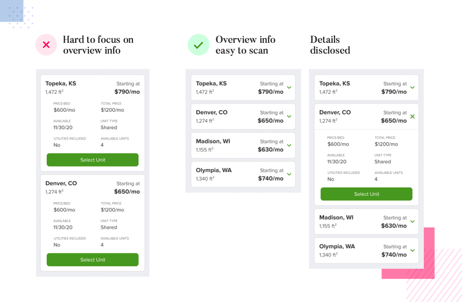 UX writing - progressive disclosure in action