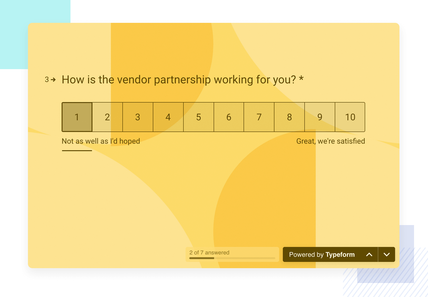 vendor satisfaction survey example by typeform