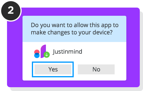 Open justinmind installer