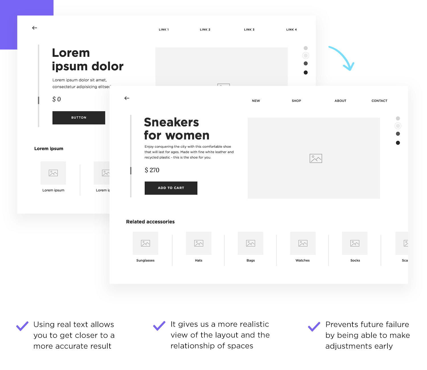 wireframe the navigation flows in design process